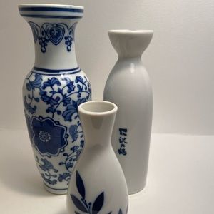 Three piece vases
